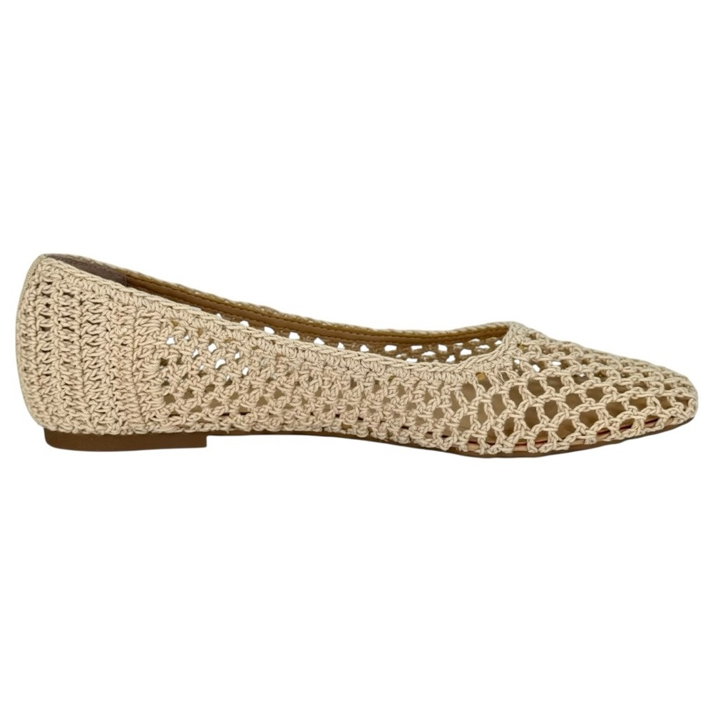 On 34th Naomie Cream Crotchet Breathable Womens Flats Size 5.5M - Picture 5 of 12
